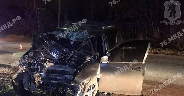 В Ярославской области пострадал водитель иномарки после столкновения с деревом