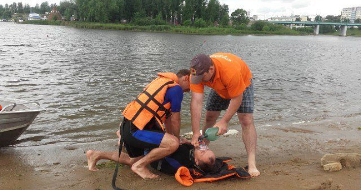 На пляжах Ярославля состоялись учения спасателей _73374
