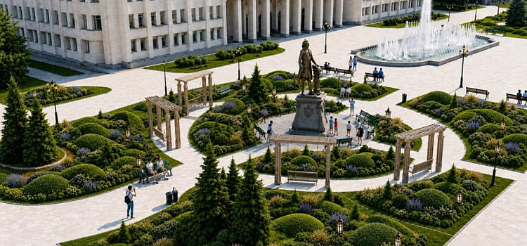 Рядом с будущими памятниками Мельгунову и Вахрамееву в центре Ярославля разместят арт-объекты в виде святящегося глобуса и кошелька_321048