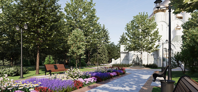 Ярославцам показали будущий сад у Успенского собора_271422