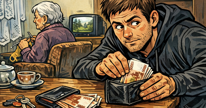 В Ярославской области сосед украл у старушки 350 тысяч рублей прямо за её спиной