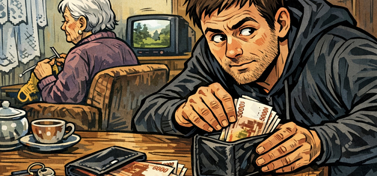 В Ярославской области сосед украл у старушки 350 тысяч рублей прямо за её спиной