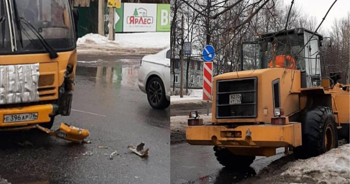 «Водители, куда так гоните»: в Ярославле автобус с пассажирами врезался в трактор