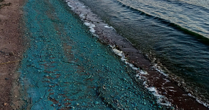 Ярославцев поразил цвет берега Волги в районе Юбилейного моста