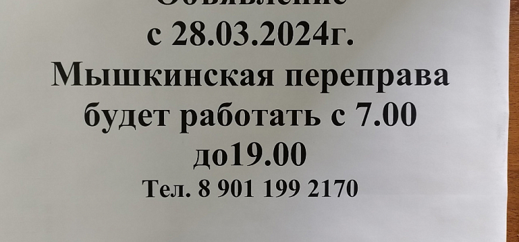 В Мышкине начал работу паром