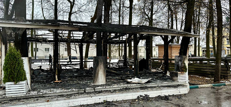 В центре Ярославля сгорела веранда кафе_255946