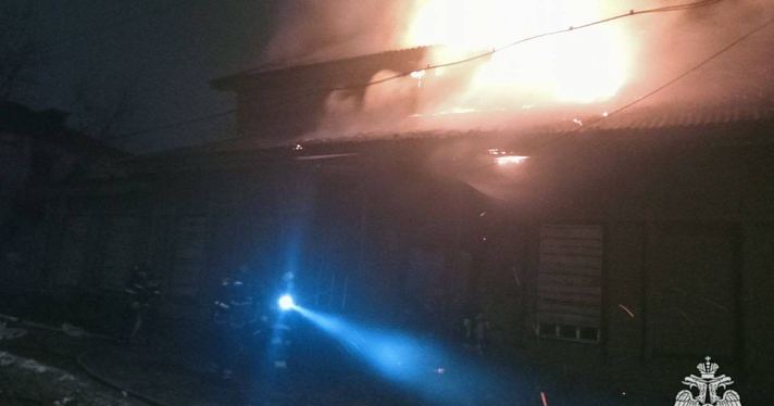 В Рыбинске горела заброшенная психбольница