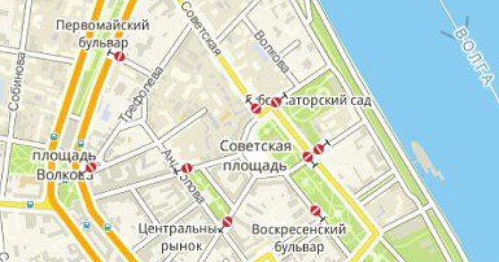 В центральной части Ярославля запретят движение транспорта _100385