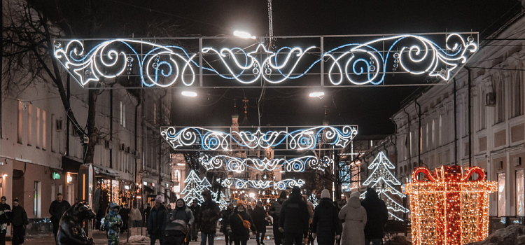 Главную пешеходную улицу Ярославля к Новому году украсят десятком живых ёлок