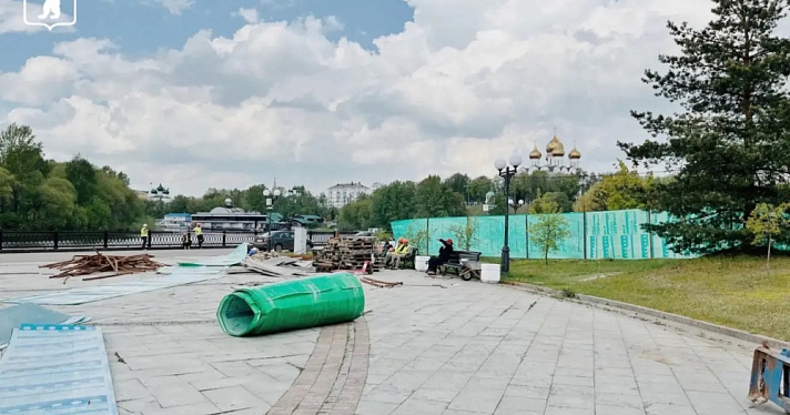 В Ярославле начали первый этап благоустройства Стрелки