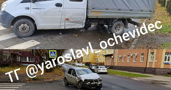 В Ленинском районе Ярославля такси врезалось в «Газель»