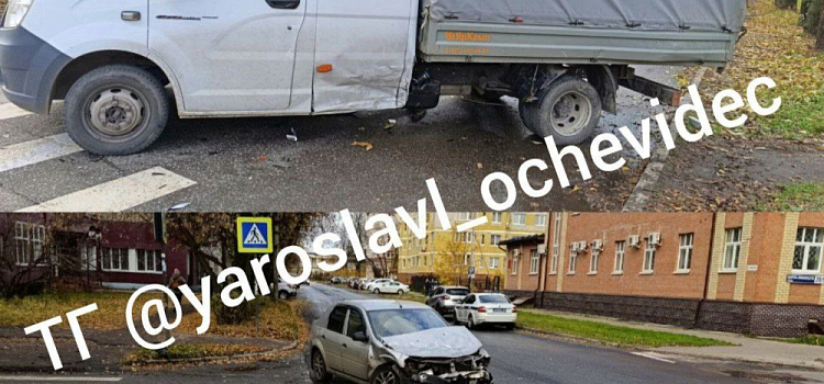 В Ленинском районе Ярославля такси врезалось в «Газель»