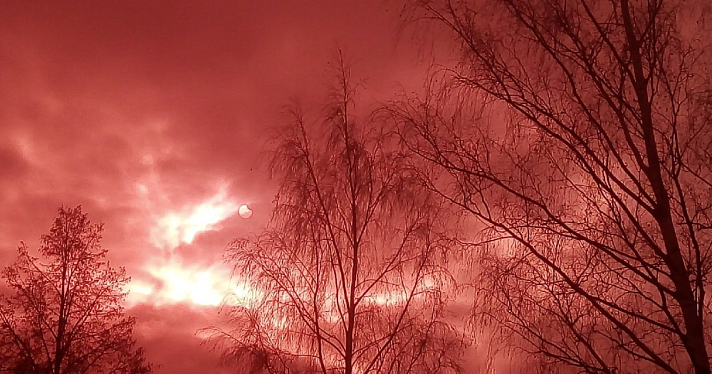 Завораживающе проглядывало сквозь тучи: ярославцы поделились фотографиями солнечного затмения