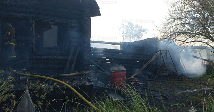 В Рыбинском районе во время пожара погиб мужчина