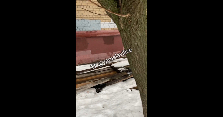 В Ярославле на прохожих упал деревянный забор