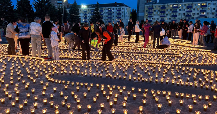 В Ярославле и Рыбинске составили из свечей «Огненные картины войны»