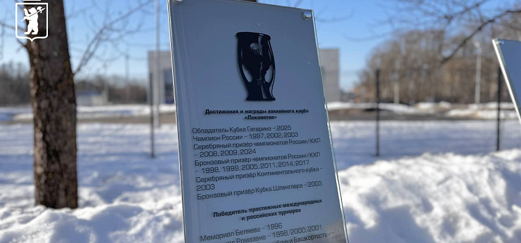 Аллею в Дзержинском районе дополнили историей ярославского хоккея_312987