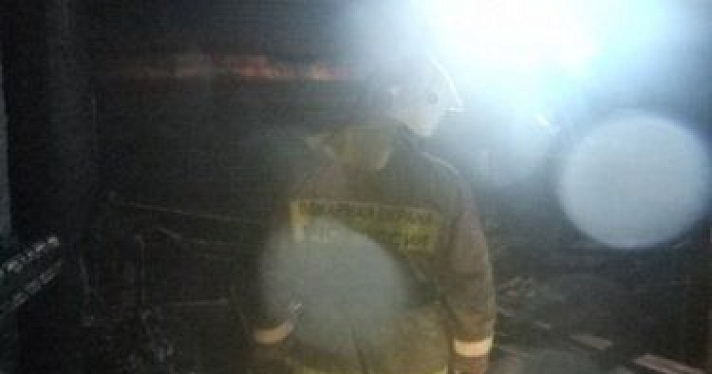 В Пошехонском районе сгорела баня 