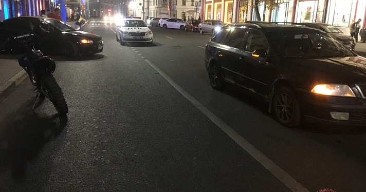 В центре Ярославля в ДТП пострадал подросток-мотоциклист