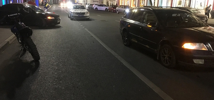 В центре Ярославля в ДТП пострадал подросток-мотоциклист