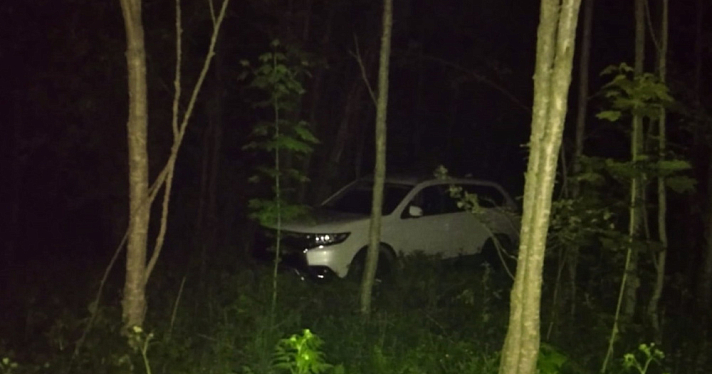 Мужчина угнал в Ярославской области дорогую иномарку и бросил ее в лесу