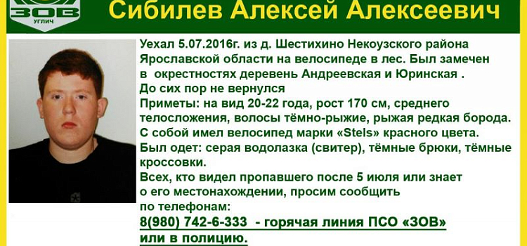 В Ярославской области молодой человек уехал на велосипеде в лес и не вернулся 