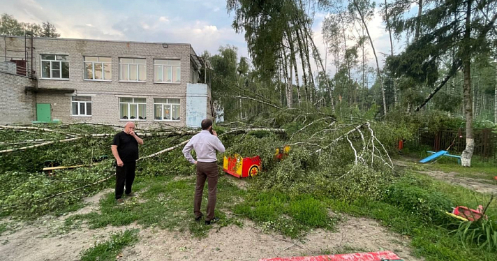 Под Ярославлем из-за шторма закрыли восемь детских садов