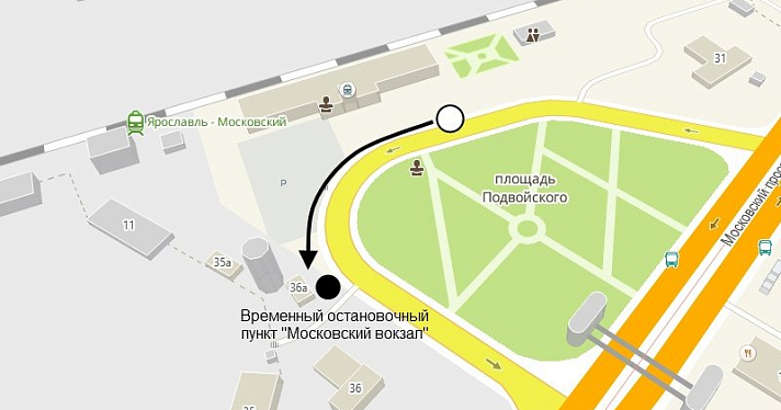 В Ярославле перенесли остановку «Московский вокзал»
