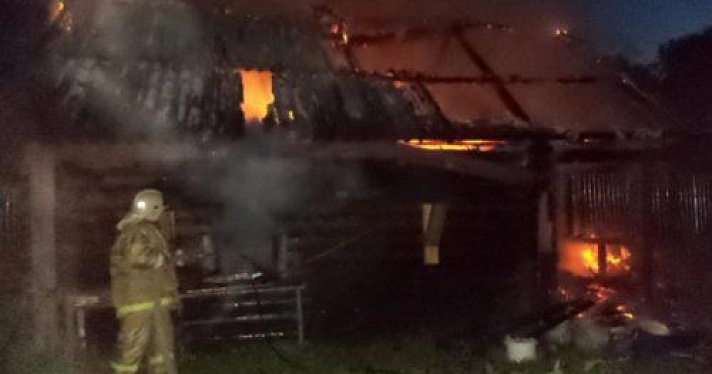 В Большесельском районе сгорела частная баня 