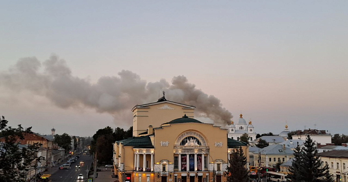 В центре Ярославля вспыхнул дом-памятник