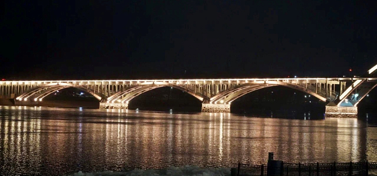 «Ростелеком» украсил архитектурной подсветкой мост в Рыбинске