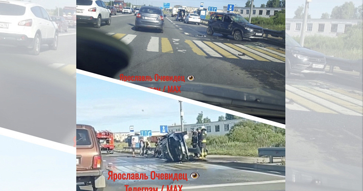В Заволжском районе Ярославля в ДТП с грузовиком пострадал водитель легкового автомобиля