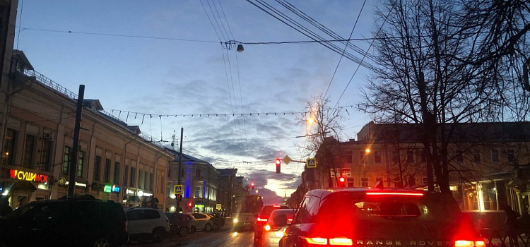 В Ярославле пробки в восемь баллов