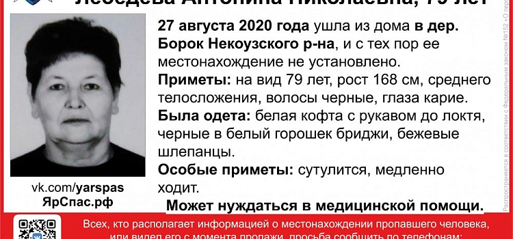 В Ярославской области ищут пожилую женщину