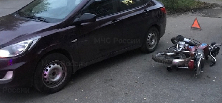 В Рыбинске в ДТП с легковушкой пострадал мопедист