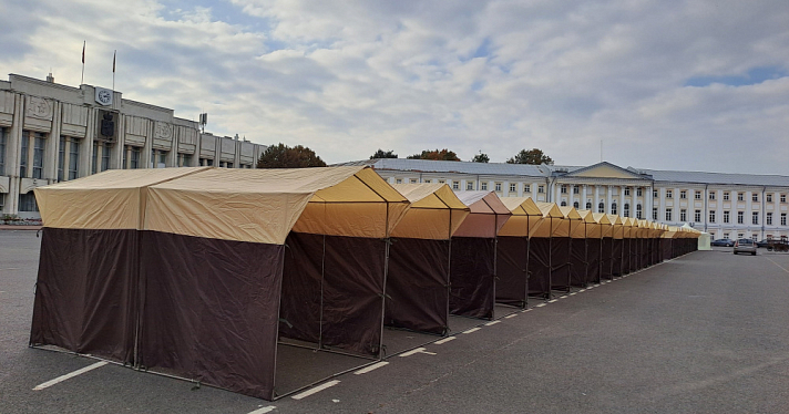В Ярославле временно перекрыли Советскую площадь