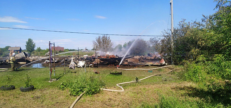 В деревне Ярославской области пожар уничтожил сразу шесть домов_276003