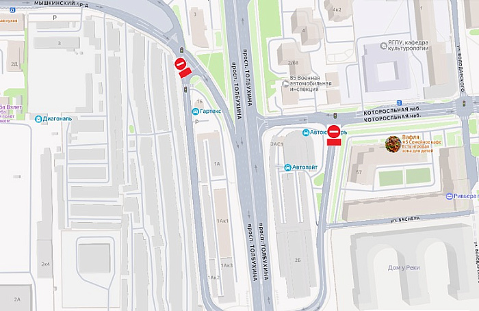 В Ярославле на пять часов перекроют развязку у Толбухинского моста