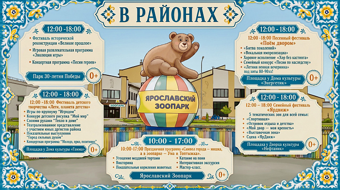 День города в Ярославле — 2026: полная программа праздника