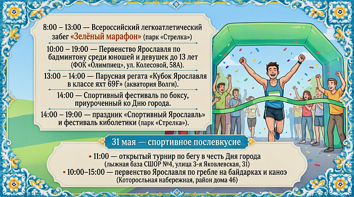 День города в Ярославле — 2026: полная программа праздника